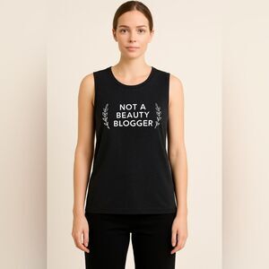The Home Edit Women's Size XXL Not A Beauty Blogger Dark Grey Tank Top